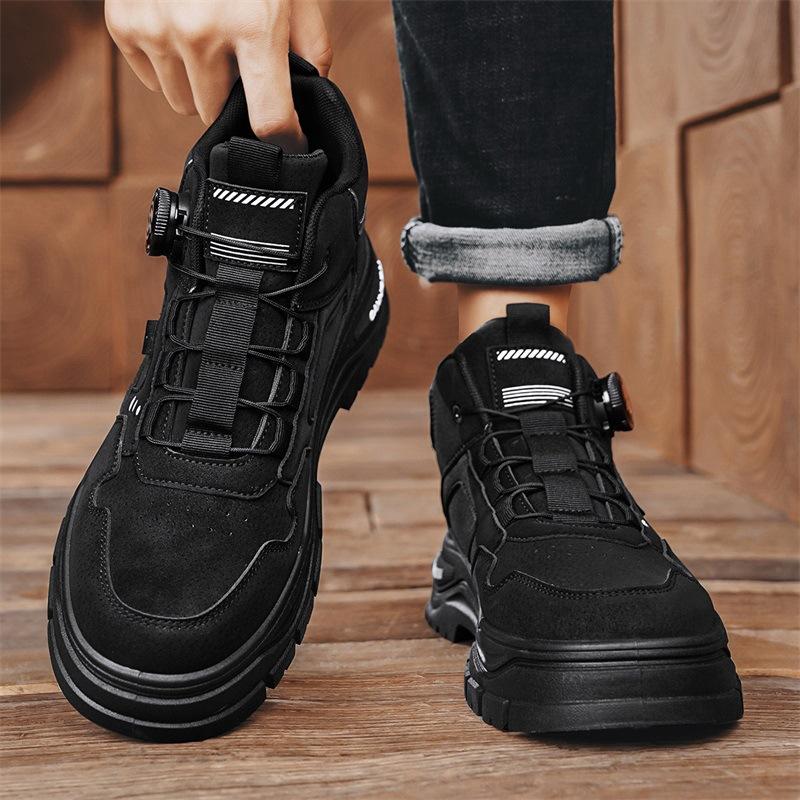Pánské podzimní nové ležérní sportovní protiskluzové outdoorové horolezecké pouštní bojové knoflíkové pracovní boty