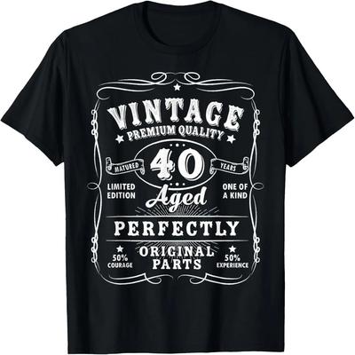 Vintage 40th Birthday Decorations Men Gag Funny 40 Birthday T-Shirt