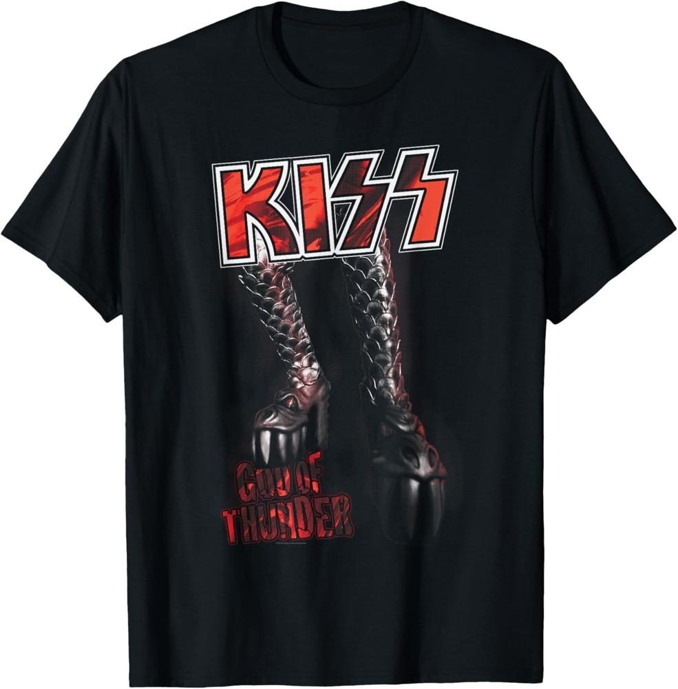 KISS Мужская футболка God of Thunder - Черная, Унисекс XXXXL