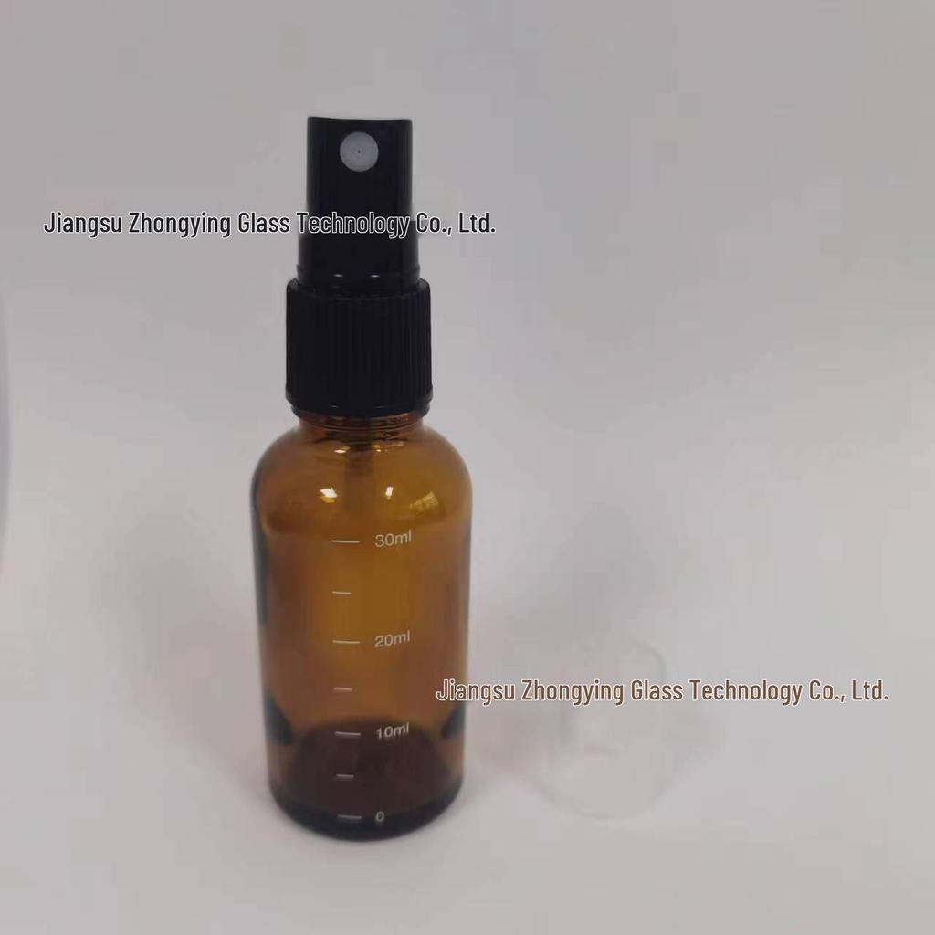 Amber Glass Essential Oil Spray Bottle, 5-100ml, Refillable for Cosmetic Serums.