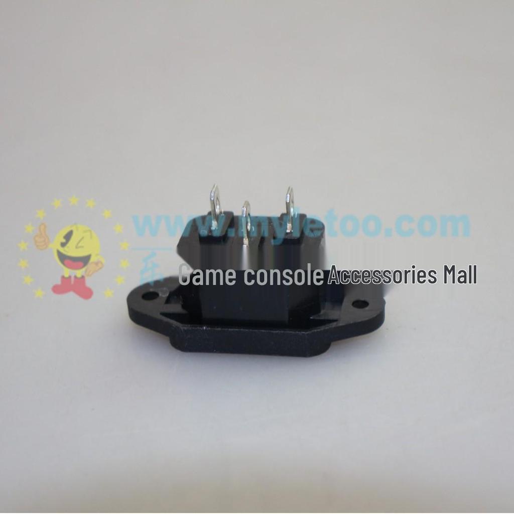 Game Console 220V C13 Power Socket with Copper Pins, 3-Pin Black with Ears