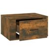 Wall Mounted Nightstand Smoked Oak 50 X 36 X 25 Cm