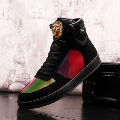 Modă Pantofi strălucitori cu talpă înaltă pantofi noi de toamnă pentru bărbați cizme scurte la modă toți pantofii casual pantofi de skateboard cu talpă înaltă