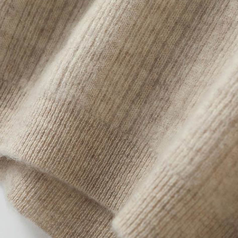 Genser for kvinner høst vinter fortykket varm strikket elastisk langermet oversized topper