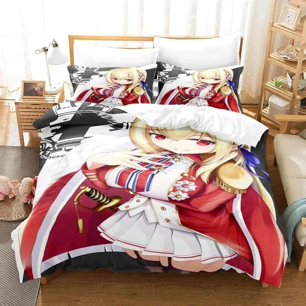 Anime Azur Lane Bedding Set Single Twin Full Queen King Size Bed Set Adult Kid Bedroom Duvet Cover Sets