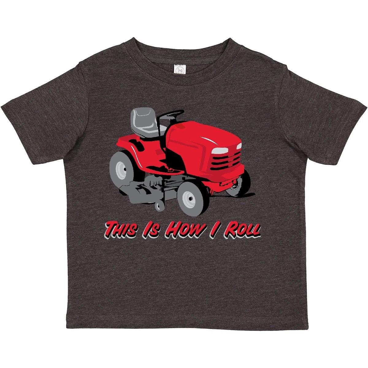 

Inktastic This Is How I Roll Mower Toddler kids boys T-Shirt Lawn Gardener Landscaper Kid 140
