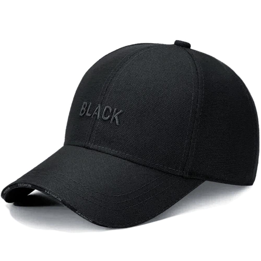 Unisex Summer Cap Classic BLACK Embroidered Baseball Cap For Men & Women Outdoor Sports Cap Daily Wear Hats
