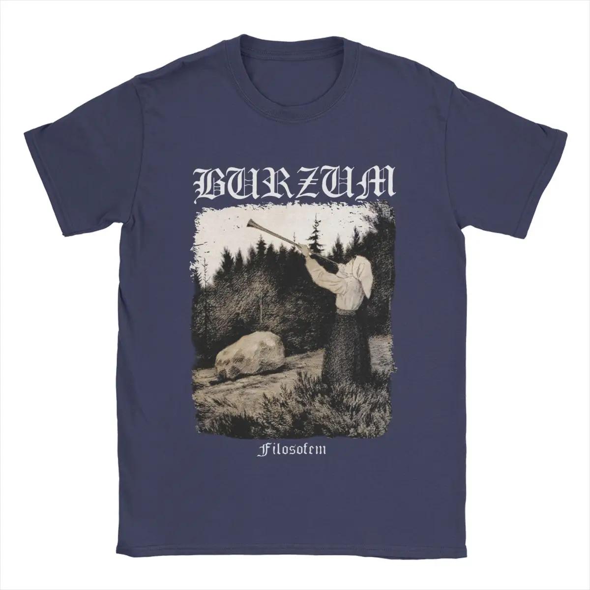 

Чоловіча бавовняна футболка Burzum Blow The Trumpet Дивовижна футболка з круглим вирізом Літній одяг з короткими рукавами XL