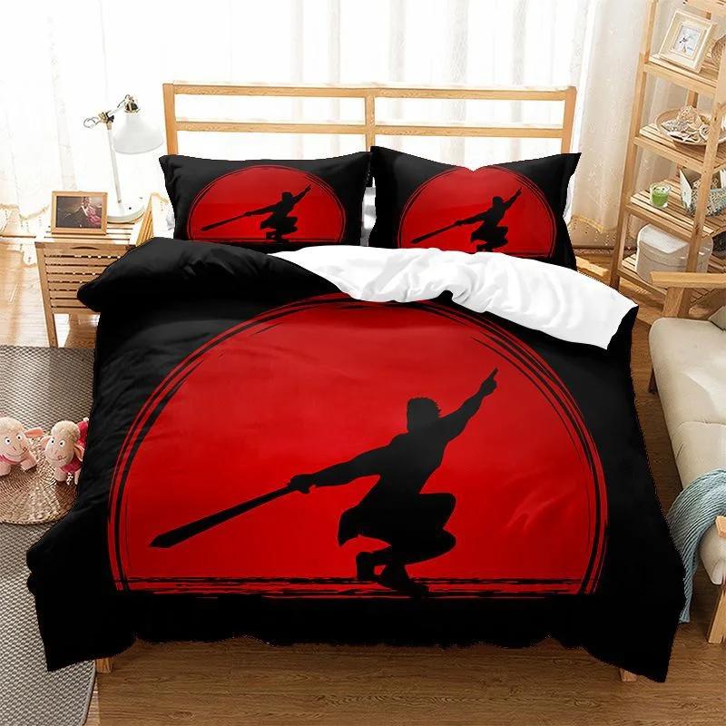 Comforter Luxury Kungfu Design Yin And Yang Bedding Set Chinese Martial Art Boys Full King Size Sports Comforter Set