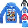 Vibrant Children's Roblox Print Hoodie Sweater With Long Sleeves And Comfortable Fit