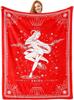 Twelve Constellation Tarot Cards Printed Blanket for Sofa Bed Travel Camping Living Room Office Conditioning Blanket