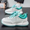 Men's shoes summer new hollow mesh breathable sports and leisure shoes student running thick sole heightening little white dad shoes