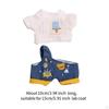 Mini 17cm 6inch Doll Clothes Costume Girl Outfits for Pendant White Blue