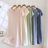 2026 New Spring/Summer Couple Short Sleeve Bathrobe 100% Cotton Women's Water Absorbing Quick Drying Sleeper Robe