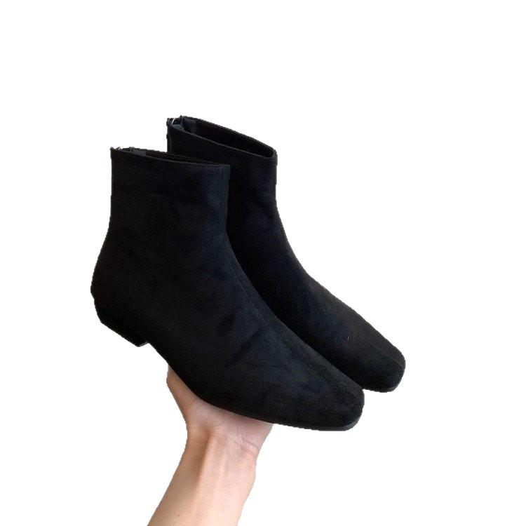 Coarse Heel Suede Korean Women's Boots Women's Autumn and Winter 2025 New Autumn and Winter Martin Boots Coffee Skinny Short Boots Children