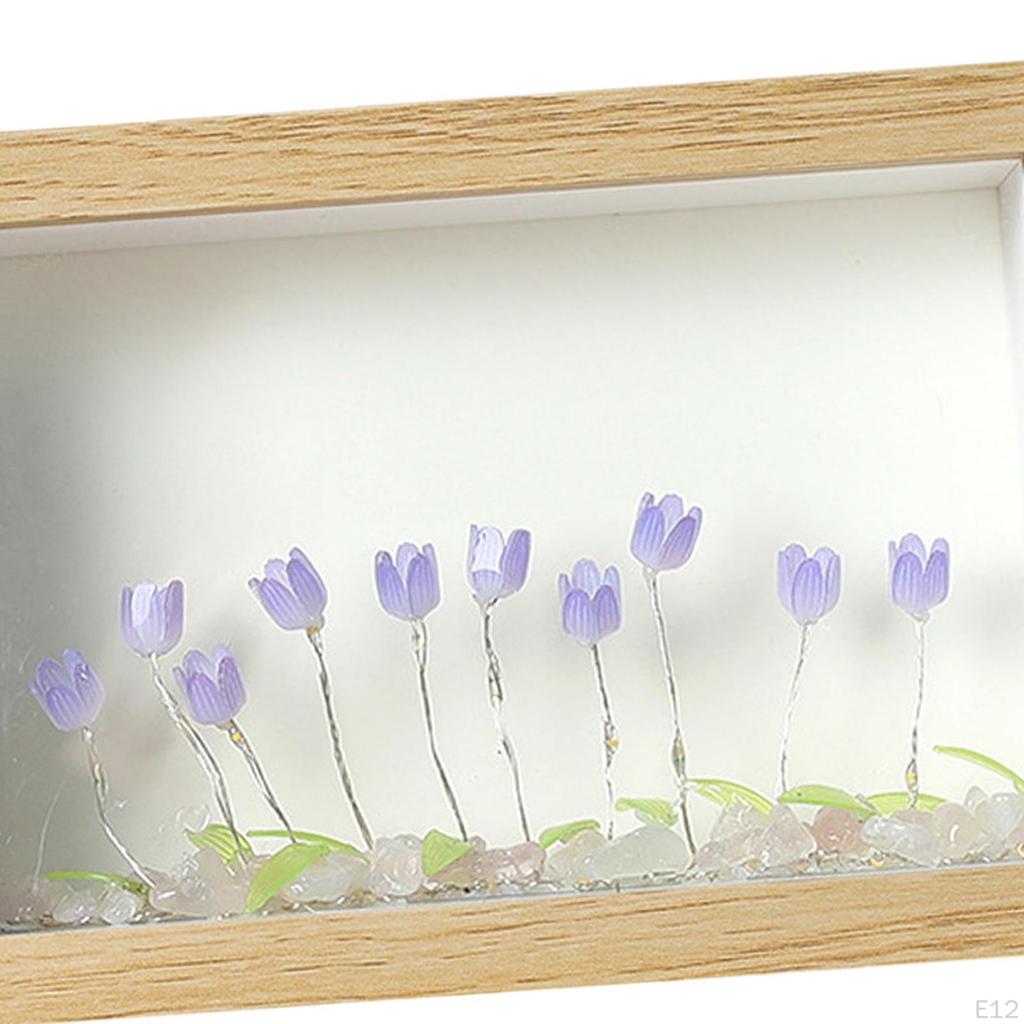 Cornice per Foto Fai da Te Luce Notturna 10,1x15,2cm Artigianato da Tavolo Ornamento Luminoso Laccato Resistente Decorativo