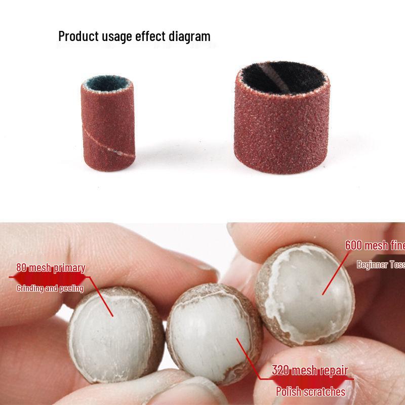 Sandpaper Ring Cloth Grinding Head for Woodworking and Carving Polishing