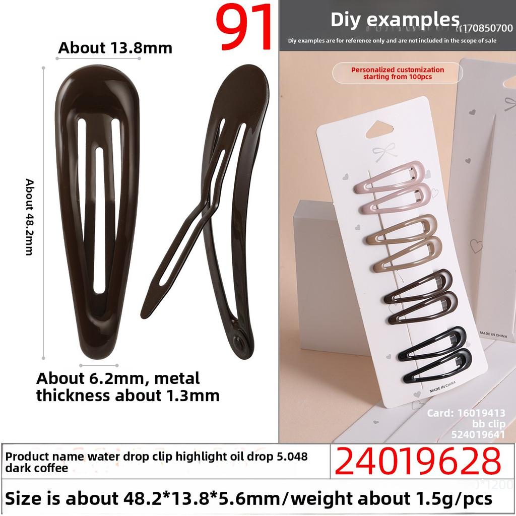 Niedliche Haaraccessoires für MädchenBunte Tropfenförmige Haarspangen Bonbonfarbene Kleine Haarspangen Kleine Pony- und Strandclips