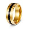 European and American New Two-step Carbon Fiber Men's Ring Popular Jewelry