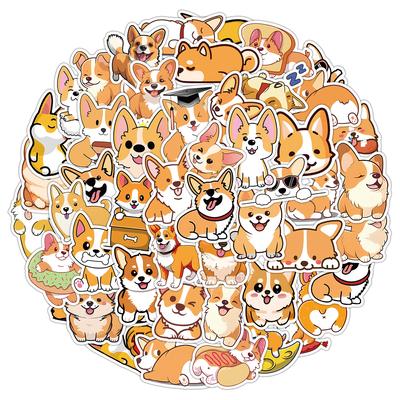 50 Süße Cartoon Corgi Graffiti Aufkleber Koffer Skateboard Dekoration Aufkleber Kinder DIY Schreibwaren Aufkleber