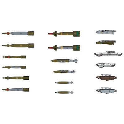 FineMolds 1/72 Jet Aircraft Series US Aircraft Bomb Set 2 Plastic Model FF102 (Aircraft) Mold Color 3 Cm X 0.5 Cm X 0.5 Cm