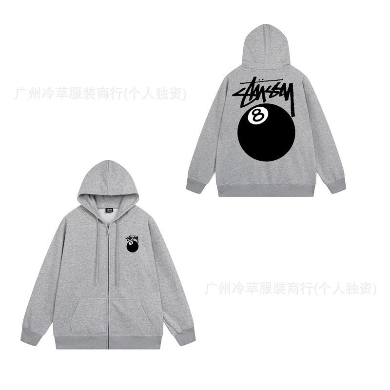 Unisex Mikina s kapucí na zip s fleecovou podšívkou a potiskem písmen Volný střih Bavlna Dlouhý rukáv Pánská Dámská