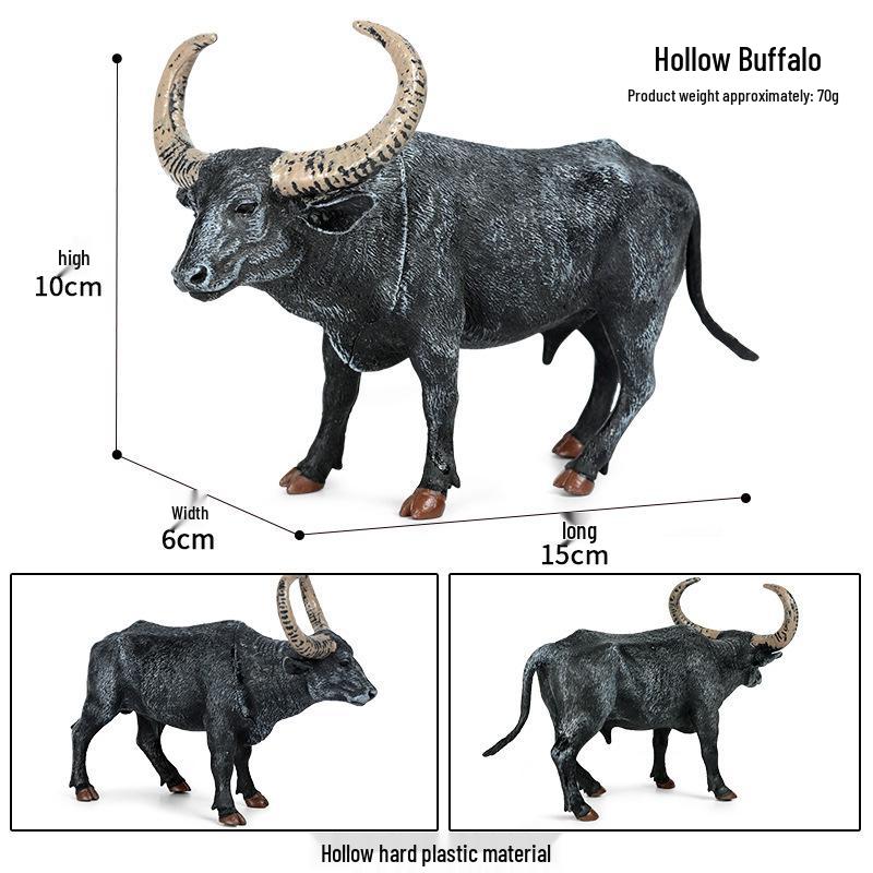 Cross-Border Animal Toy Set: Sheep, Cow, Horse, Donkey, Goat, Poultry Plastic Models