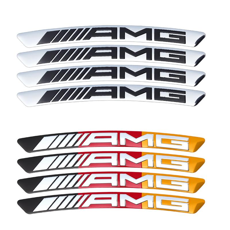 4Pcs Car Wheel Badge Sticker Emblem Decoration for Mercedes Benz W124 W205 W211 W203 W204 W168 CLA CLK CLS GLA GLC C180