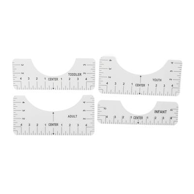 4PCS T Shirt Ruler Recyclable Easy Read Data Practical Shirt Ruler To Center Designs for