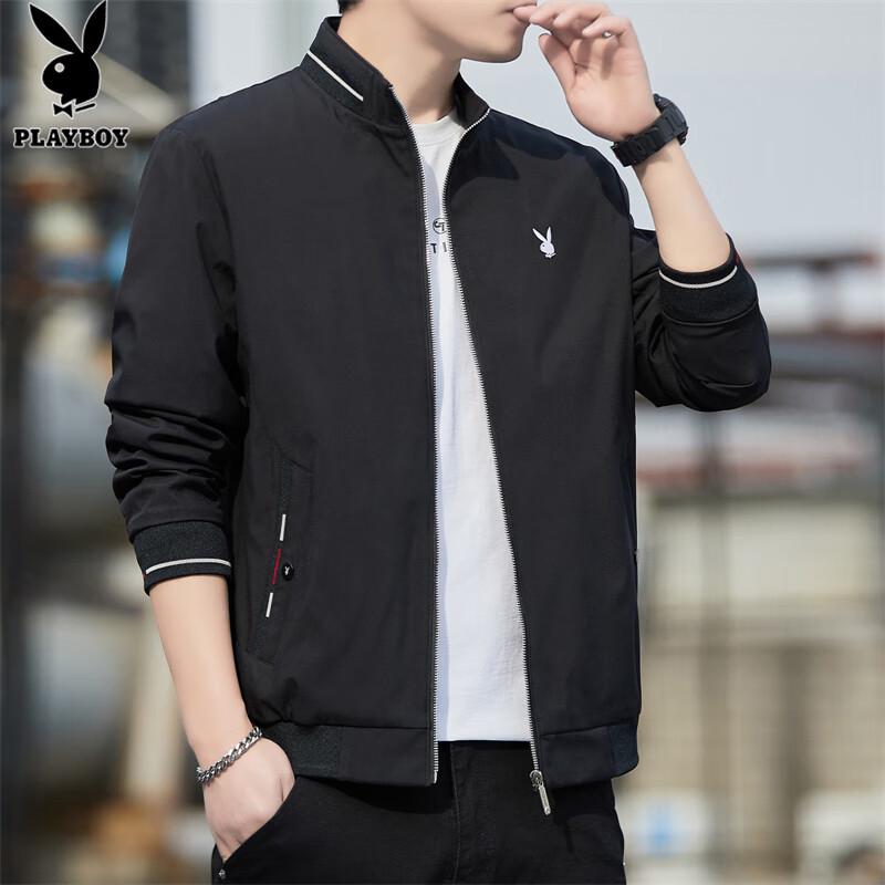 Playboy Men's Stand-Collar Casual Jacket