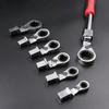 8Pcs Flexs-Head Ratcheting Wrench Set Metric, 8-19mm,Carbon Steel Ratcheting Combination Wrench Set Car Repair