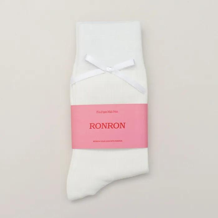 RIBBON POINT SOCKS WHITE
