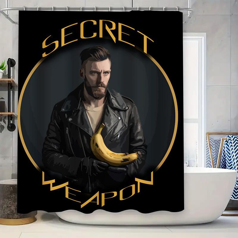 

Stylish Blue Mosaic Shower Curtain: Waterproof Fabric For Bathroom Decorations Turquoise Spiral Pattern W60H190(CM)-1 Pcs