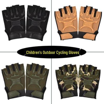 Kinder-Fahrradhandschuhe mit Cartoon-Motiven – Atmungsaktiv, rutschfest, Halbfinger-Sporthandschuhe für Jungen und Mädchen, Größen S/M