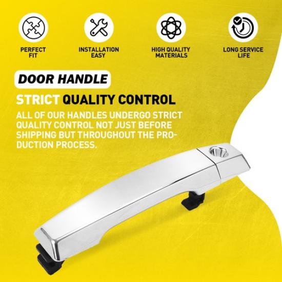 Front Driver Side Door Handle Exterior For 2004-2010 Infiniti QX56 Base Chrome