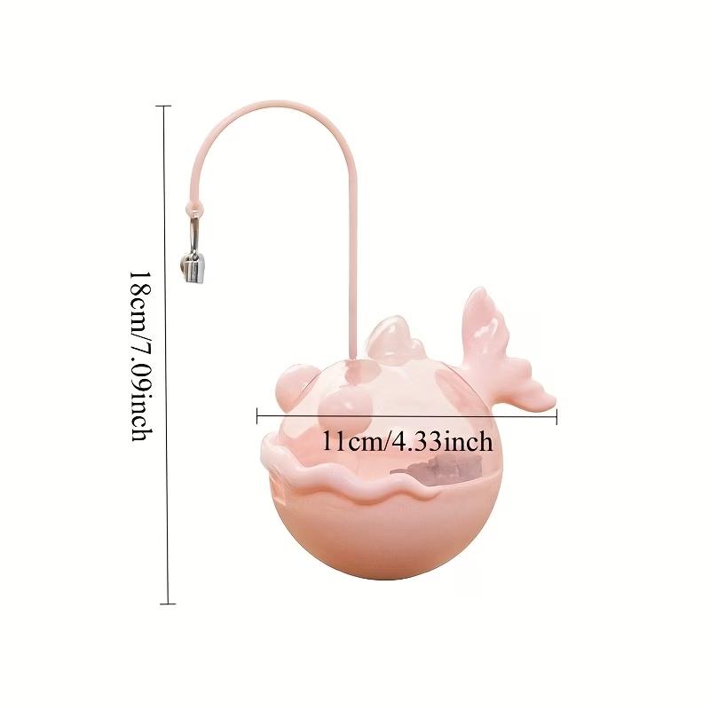 1 Cat Self Entertainment Toy: Interactive Fun Stick with Snack Dispenser 360 ° Rotation, Artificial Feathers and Bell Design