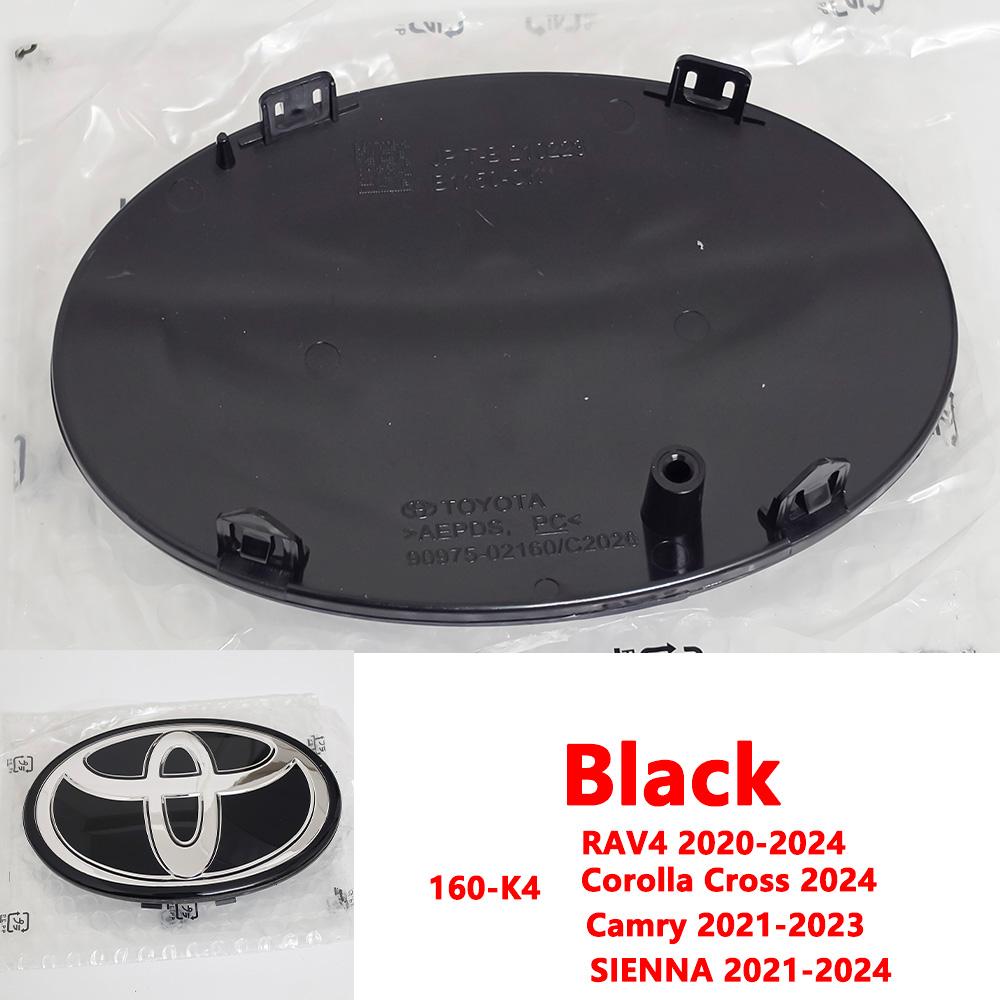 VJN4 For Toyota RAV4 Corolla Camry Land Cruiser Sienna C-HR AVALON Front Grille Hood Badge Replacement Dark Blue Hybrid Logo