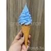 Plastikowy Model Symulujący Jedzenie Dekoracja Rekwizyt Podwójne Kolory DIY Lody Sztuczny Rożek Waflowy 17cm 6.7cala Pokaz Wideo ASMR