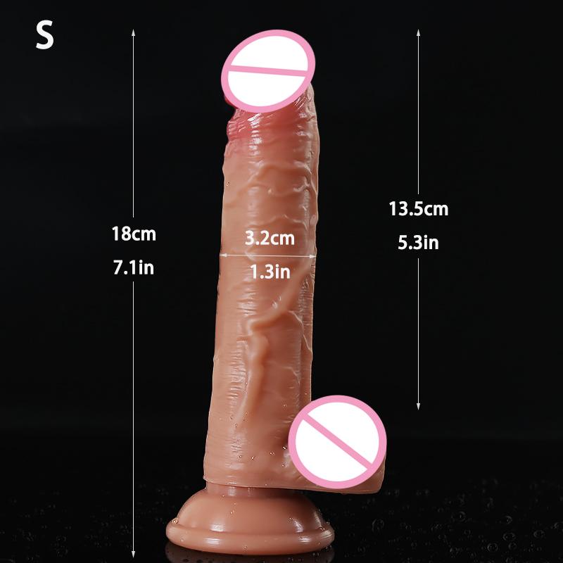 Realistic Silicone Huge Dildo Sex Toy For Women With Thick Glans Powerful Suction Cup Stiff Cock Big Penis Real Dong