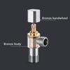 Brass Turn Angle Stop Valves Bathroom High Flows Hot/Cold Water Shut Down Valves Water Flows Control Valves Enduring