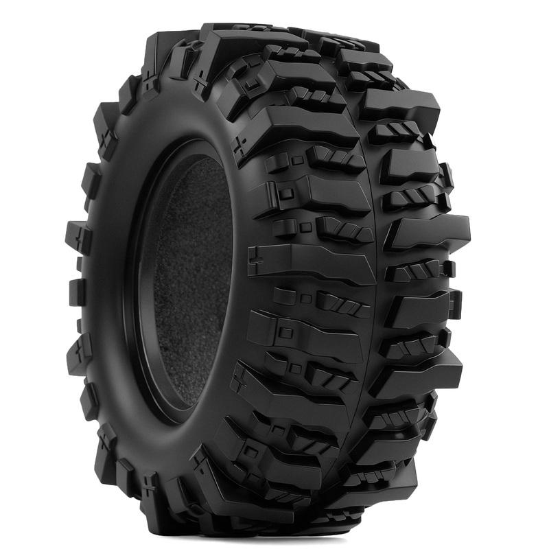 4pcs 1.9inch 95mm Rubber Tires For 1/10 Rock Track Redcat Scx10 Ii Axial 90046/90047 Rc4wd Yikong D90 Trx4 Trx6 Rc Car Tyre