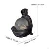 Reaper Statue Halloween Decor LED Glowing Ball Ornament Resin Sculpture The Death God's Figurine for