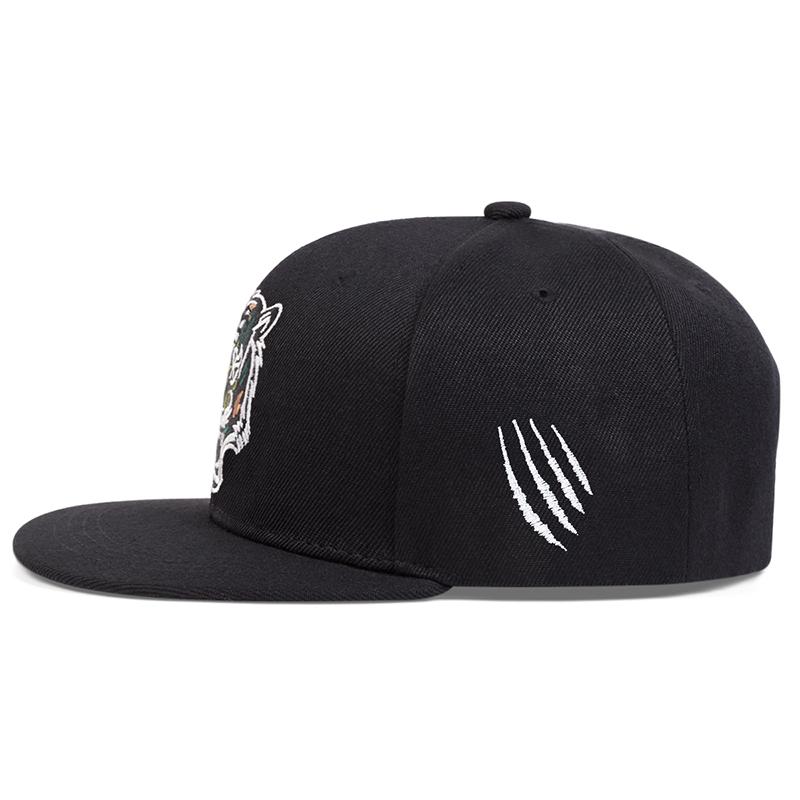 Unisex Tigerkopf-Stickerei Hip-Hop-Hüte Frühling Herbst Outdoor Verstellbare Lässige Baseballkappen Sonnenhut