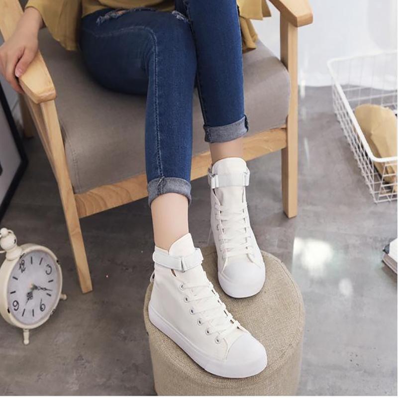 Customized Printed High Top Canvas Shoes Korean Version Of Student Fashion Casual Shoes , Couple Printed Canvas Shoes