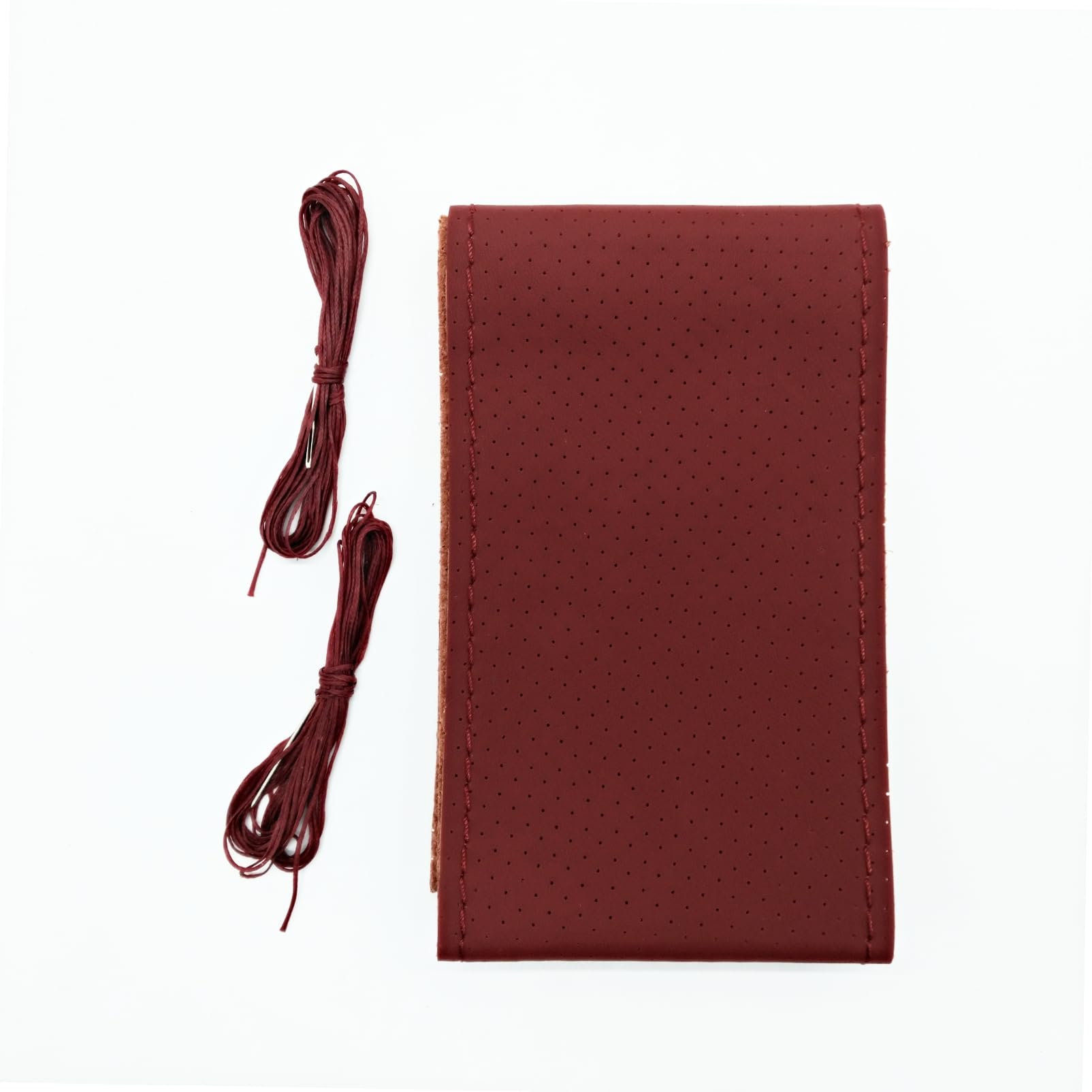 

COZENTA Оплетка на руль Натуральная кожа Плетеная 38 см (Бургундия) flat красный