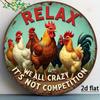 Vintage Chicken Aluminum Wall Art Funny Farmhouse Kitchen Sign Home Decor
