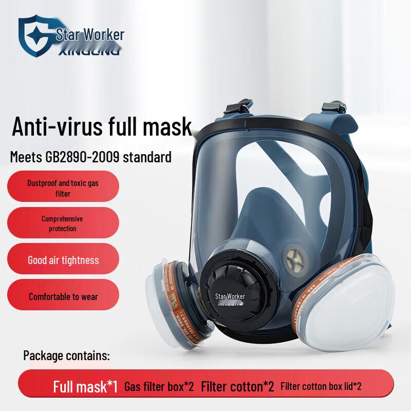 Milin XGFD-2 Full-Face Respirator Kit One Size