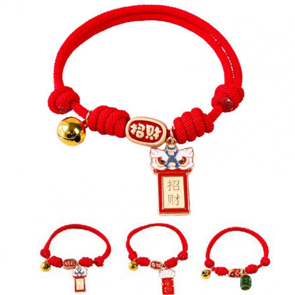 Chinese Style Braided Cat Collar Handmade Puppy Collar Pet Bell Necklace  Jewelry Accessories