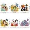 6Pcs Acrylic DIY Diamond Painting Fridge Magnets Diamond Painting Magnets Kit Crystal Sparkling Diamond Magnets Set