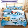 3pcs Custom Name The Octonauts Bedding Set Duvet Cover Closure Includes 1 Duvet Cover & 2 Pillowcases, Soft and Comfortable for All Seasons.